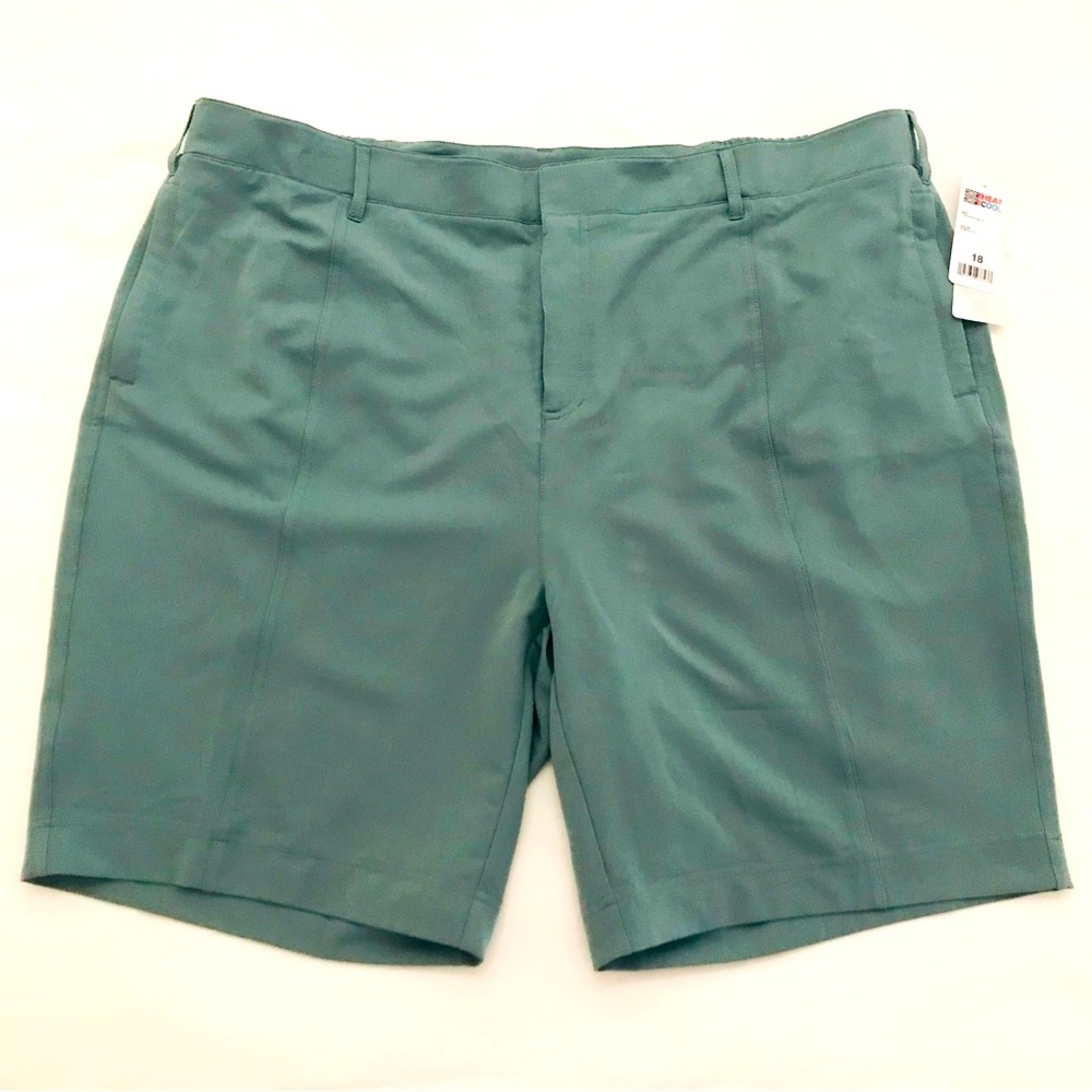 32 Degrees Cool Bermuda Shorts New Womens 18 Robin Slate Blue Green Lightweight